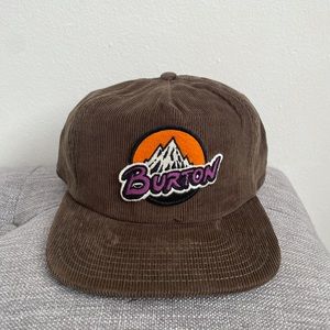 Burton Corduroy Snapback Hat NWT- Dark Green OSFM